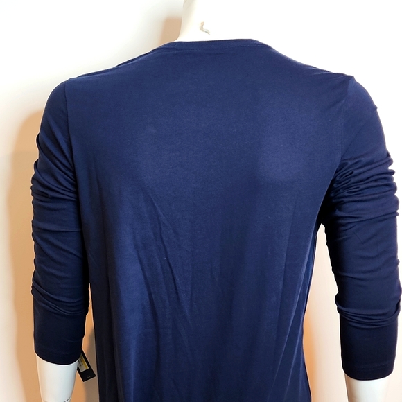 TOMMY HILFIGER NAVY BLUE LONG SLEEVES SHIRT, MEDIUM - Picture 4 of 7